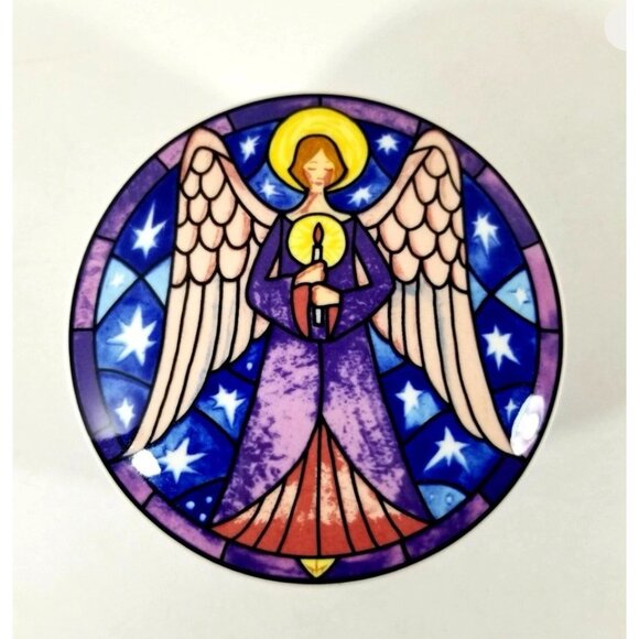 Mikasa Trinket Box Angel Covered HK501 683 Lidded Jewelry Box Ceramic - Picture 3 of 6